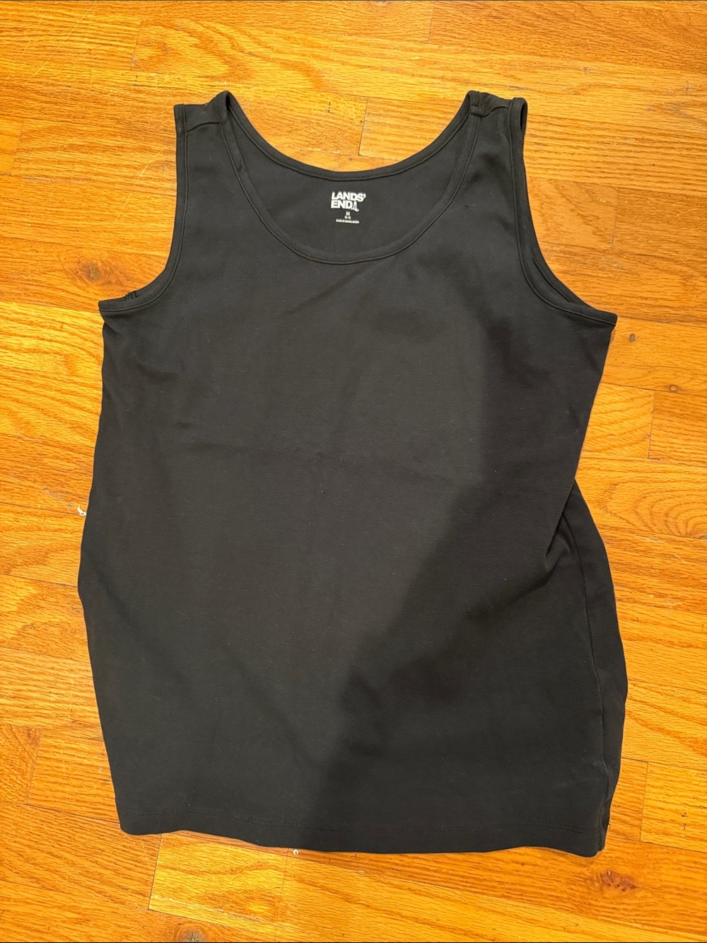 Lands' End Black Scoop Neck Tank